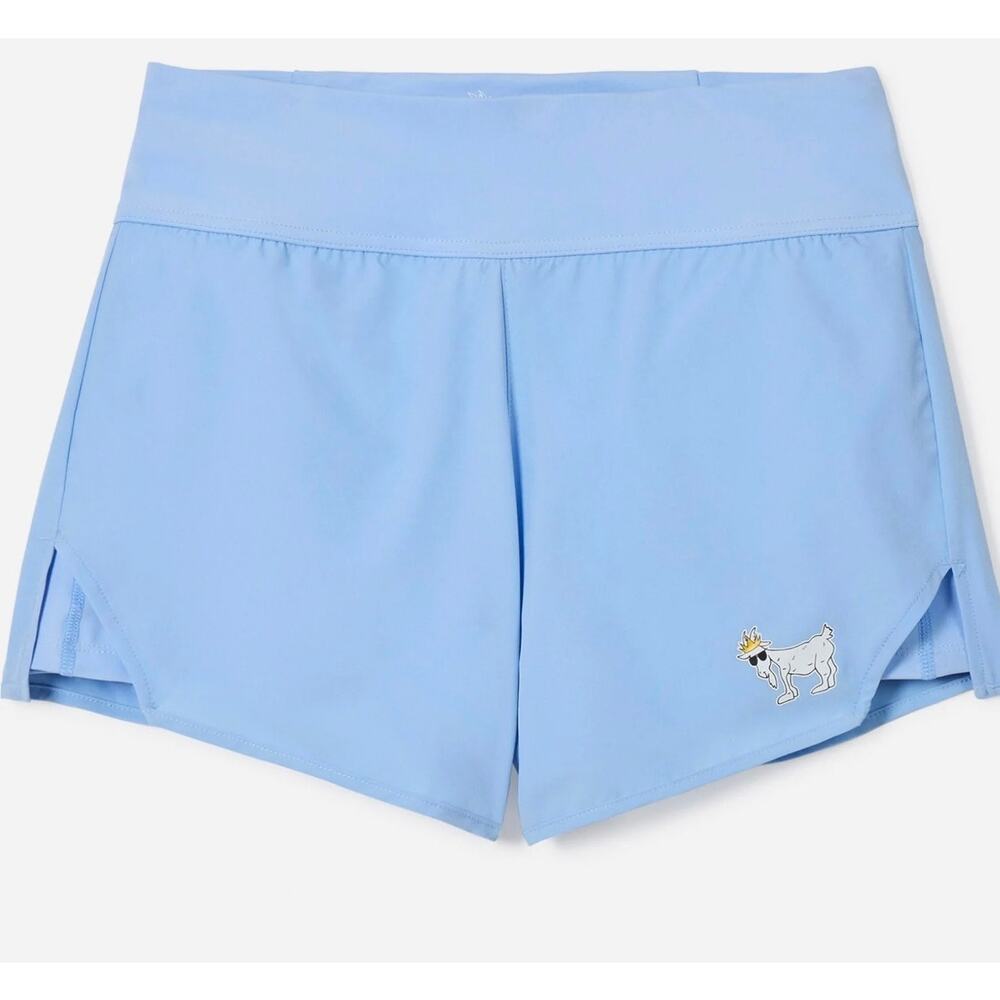 GOAT USA Carolina Blue athletic Woven Shorts women's size SM Built-In Liner NWT